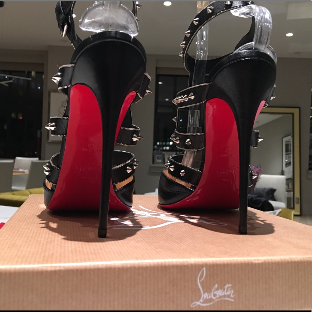 🛑SOLD🛑, Rare/Louboutin black/Spikes 42- 10US - Picture 2 of 7